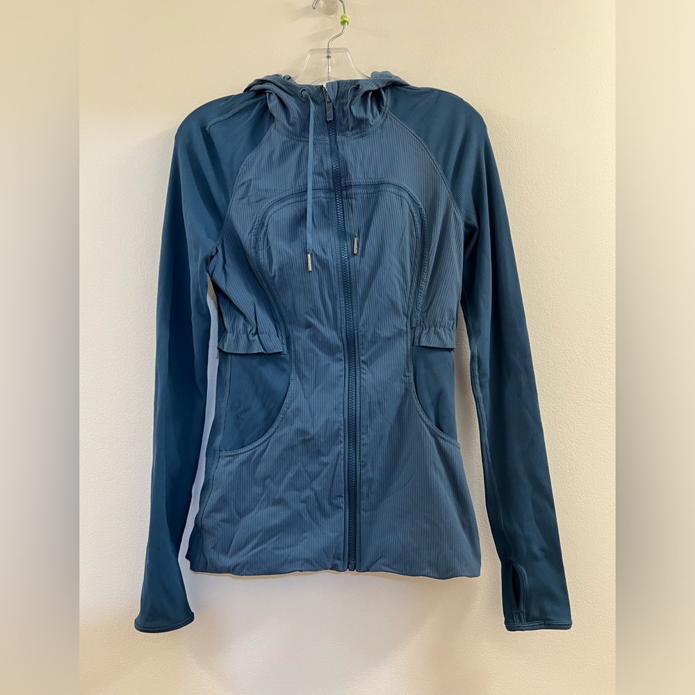 Lululemon Dance Studio  Reversible Jacket Rib Sleeve Petrol Blue H. - Picture 14 of 14